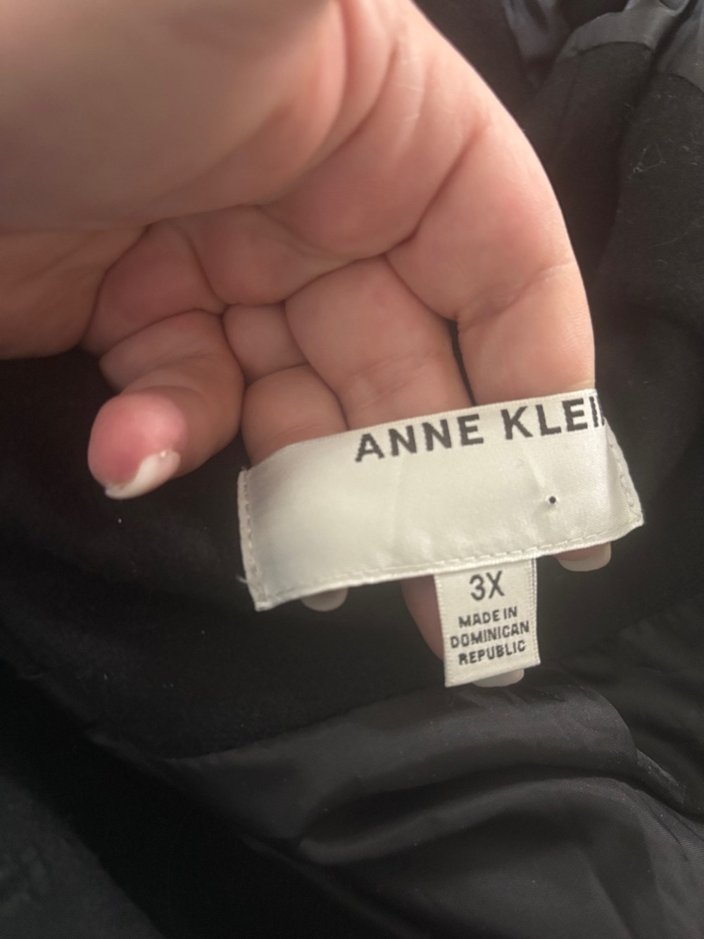 New Anne Klein Sz 3x Womens Classic Double-Breasted Coat - Picture 7 of 8